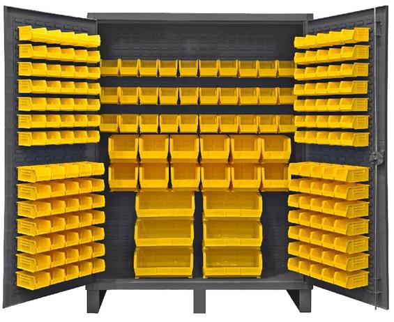 HEAVY DUTY STORAGE CABINETS WITH HOOK-ON BINS