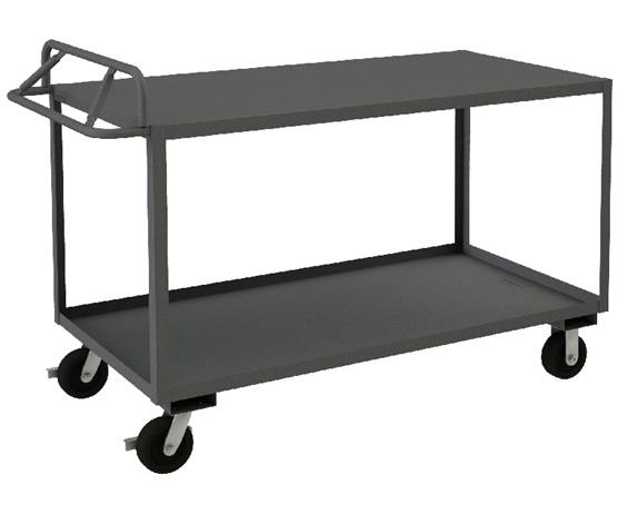 ROLLING STOCK CART WITH ERGONOMIC HANDLE