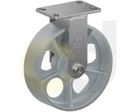 ZINC PLATED KINGPINLESS CASTER- CAST IRON WHEELS