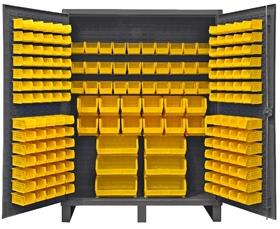 HEAVY DUTY STORAGE CABINETS WITH HOOK-ON BINS